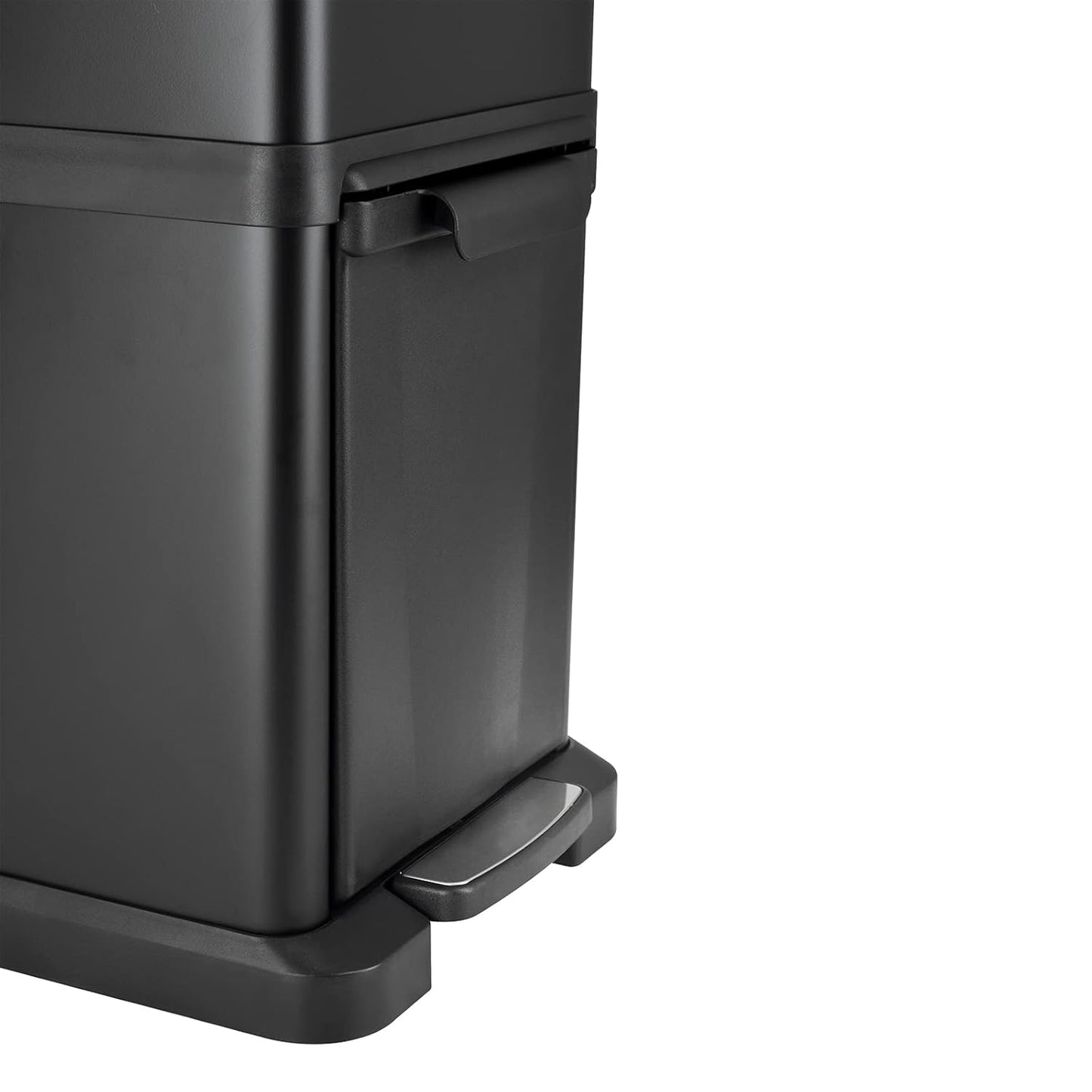 Mülleimer mit 3 Fächer, Schwarz