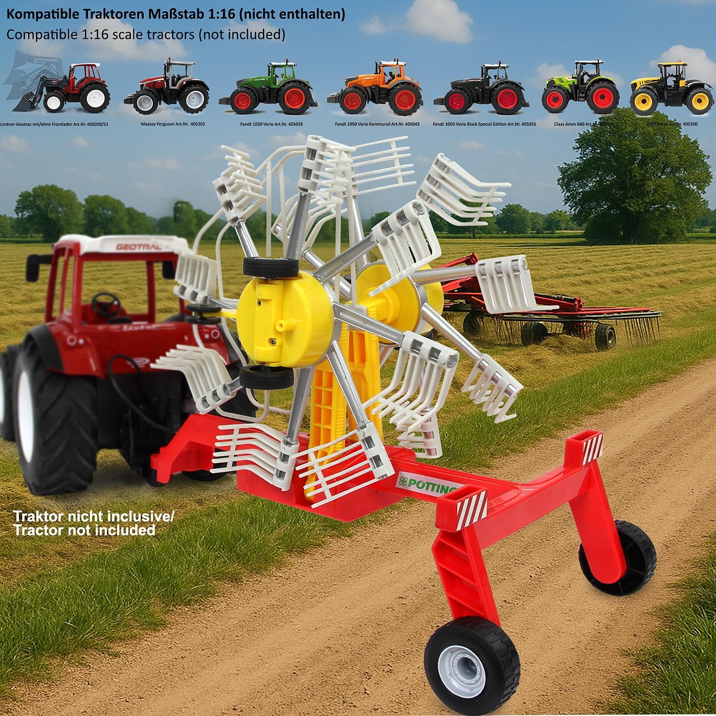 Pottinger Former RC-Traktor 1:16, rotierende Zinken