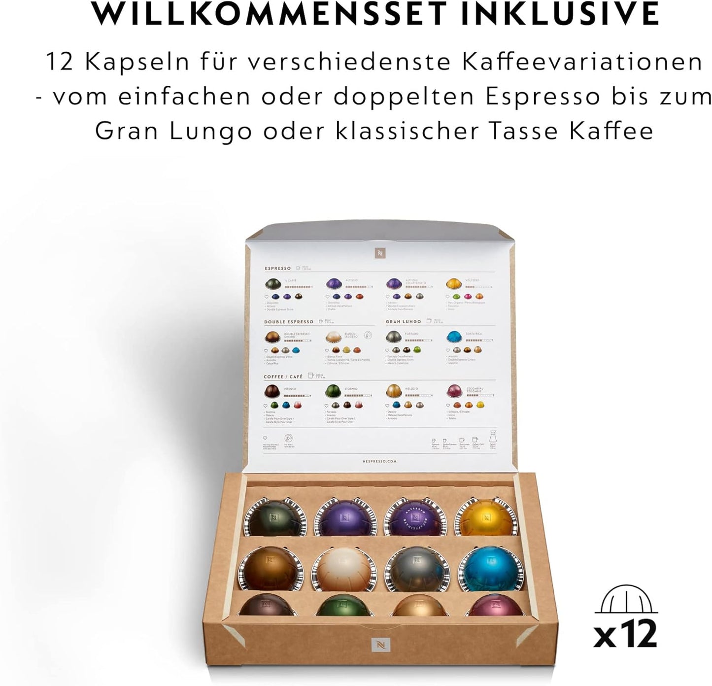 Vertuo Next Deluxe Kaffeekapselmaschine mit Milchaufschäumer, Chron Vertuo Next + Aeroccino
