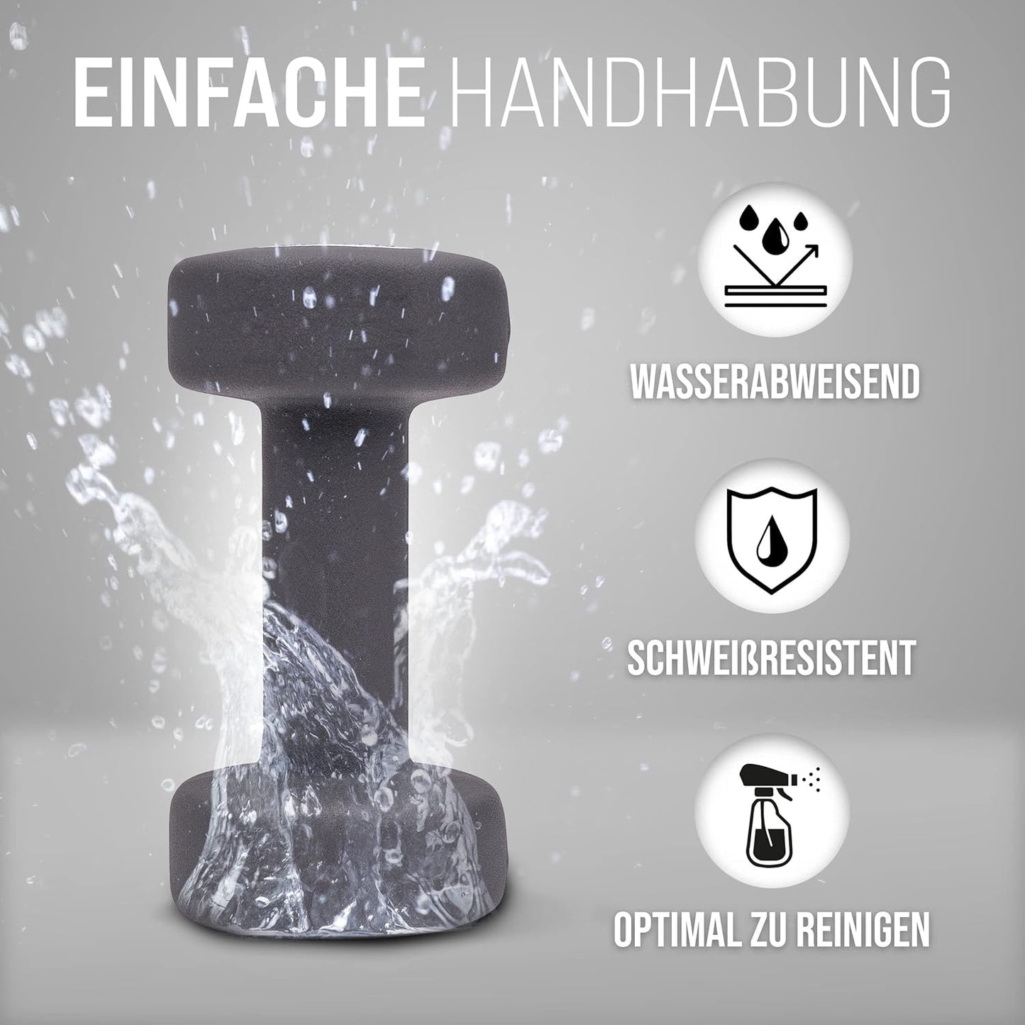 Kurzhantel-Set für Krafttraining (2x5 kg), Hantel Set 5 kg