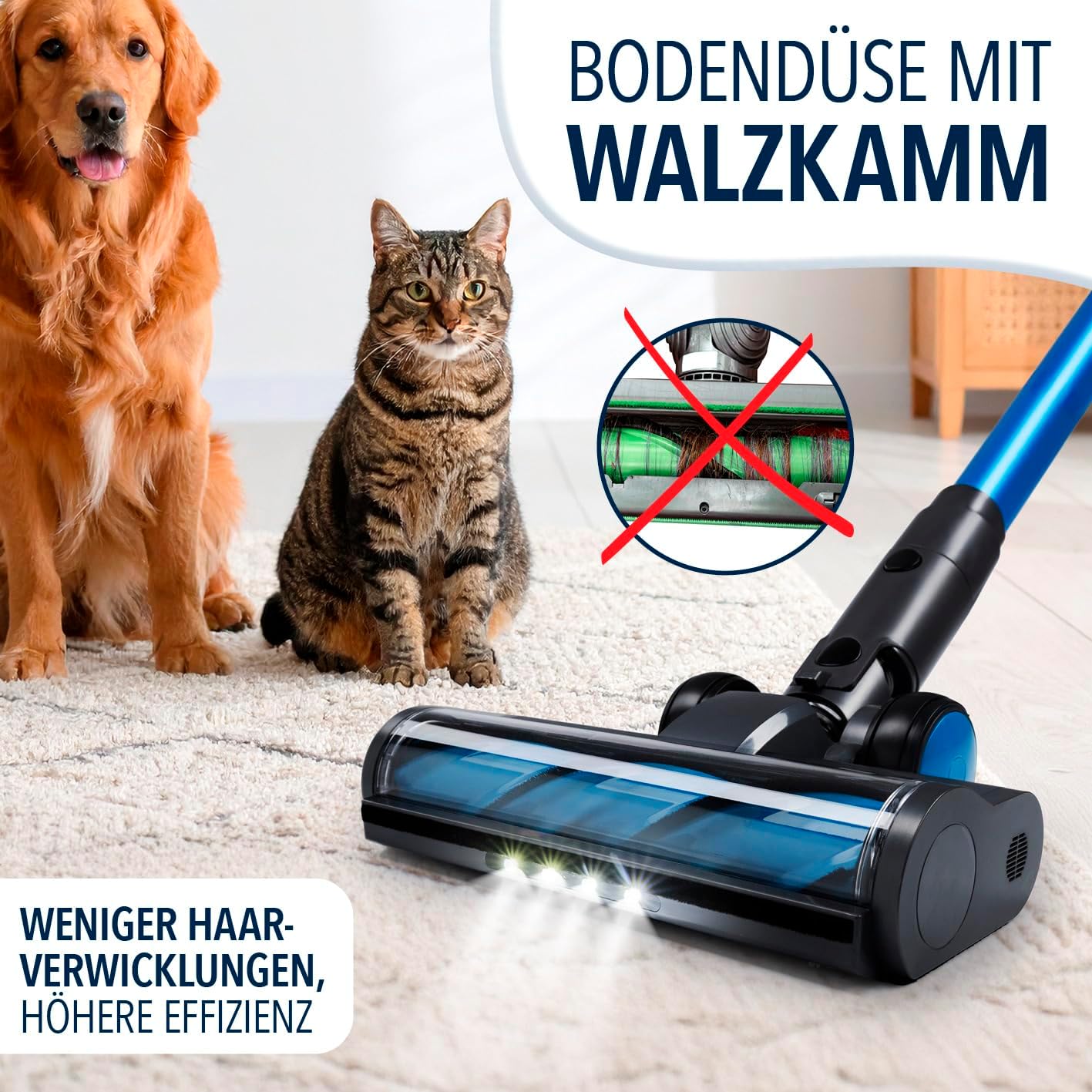 AeroTec 500 Handstaubsauger, Grau Blau Metallic