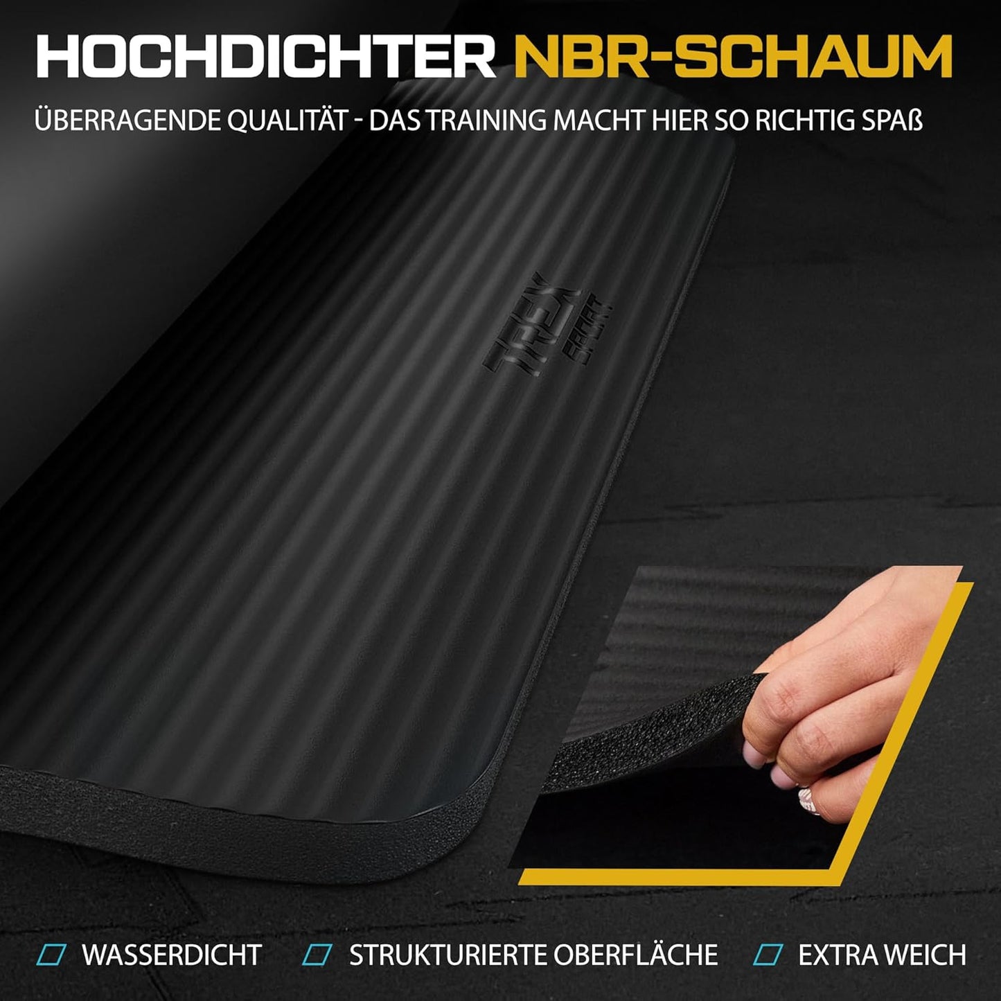 Gymnastikmatte, Schwarz