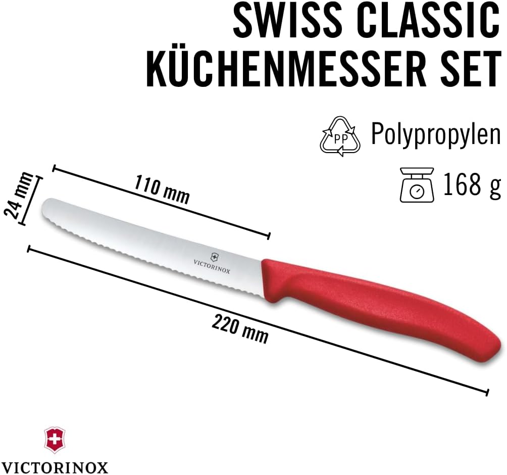 6er-Set Frühstücks- und Brötchenmesser, 6er Set Mehrfarbig 6er Set