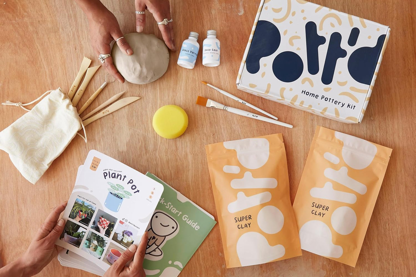 DIY Töpferset für Anfänger Zuhause, Ohne Farben