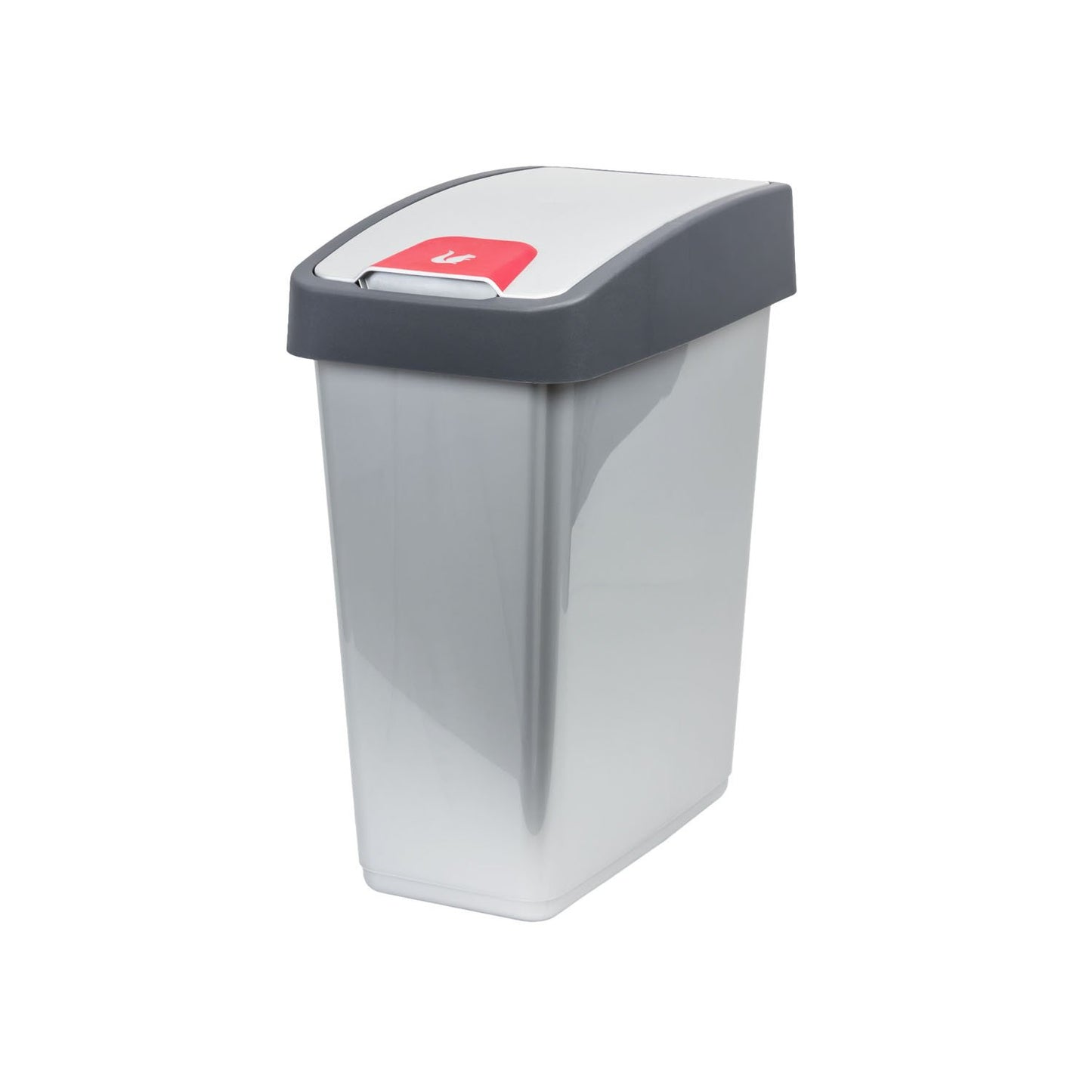 Abfallbehälter Magne mit Flip-Deckel, 25 l, 25 L Silber