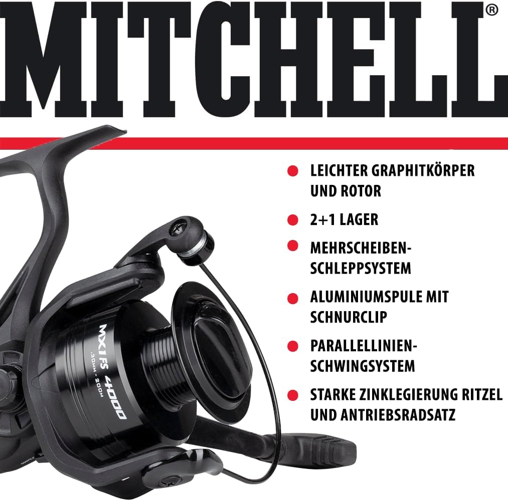 Freilauf Angelrolle MX1 FS 400 für Spinnfischen, Not spooled / 4000