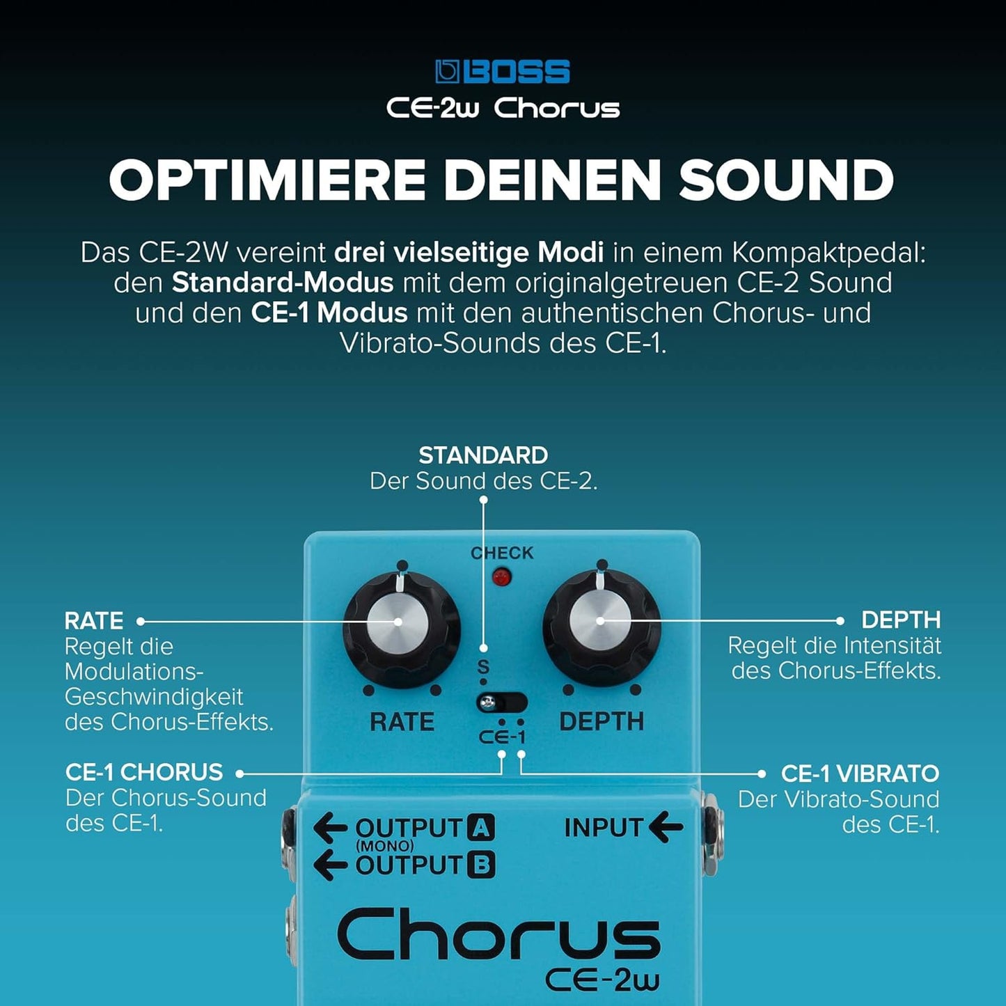 Effektpedal CE-2W Chorus
