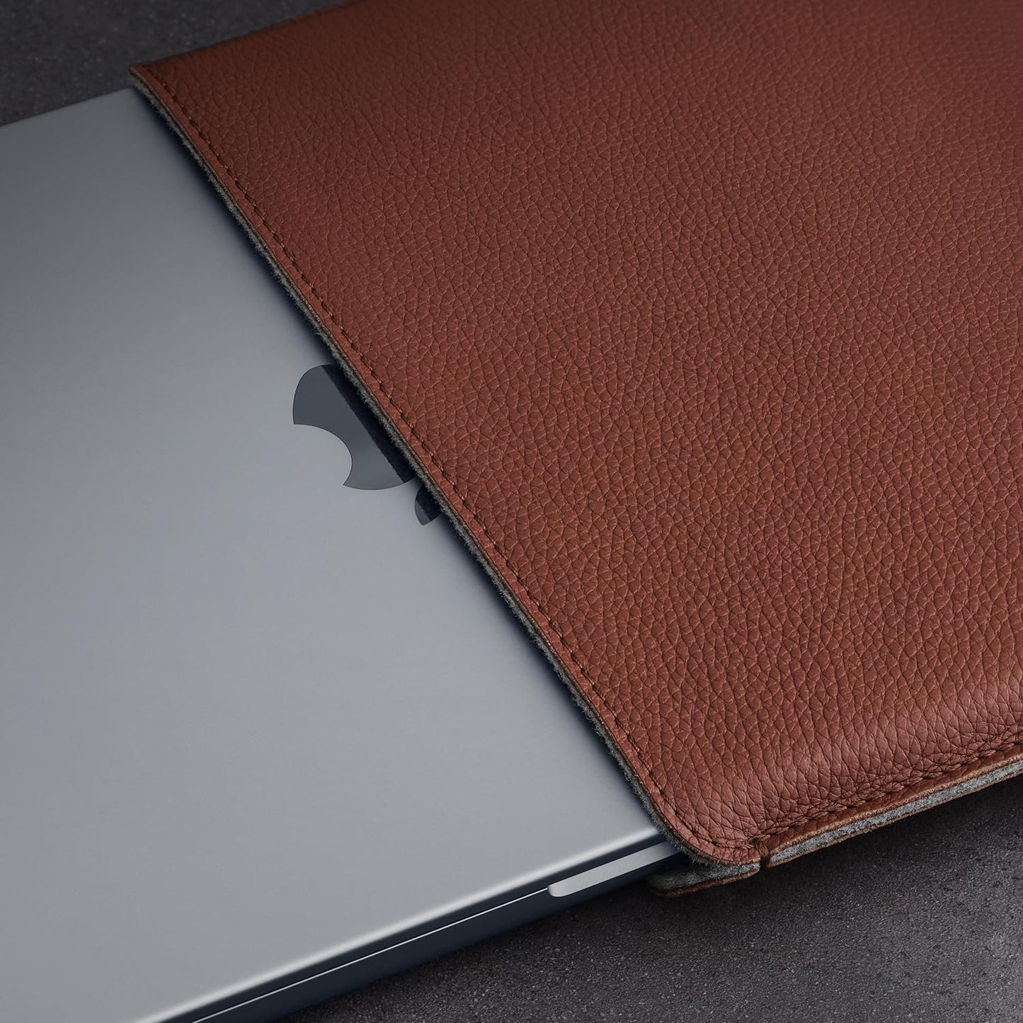 Leder-Schutzhülle für MacBook Pro 14 Zoll, MacBook Pro 14 Cognac Braun