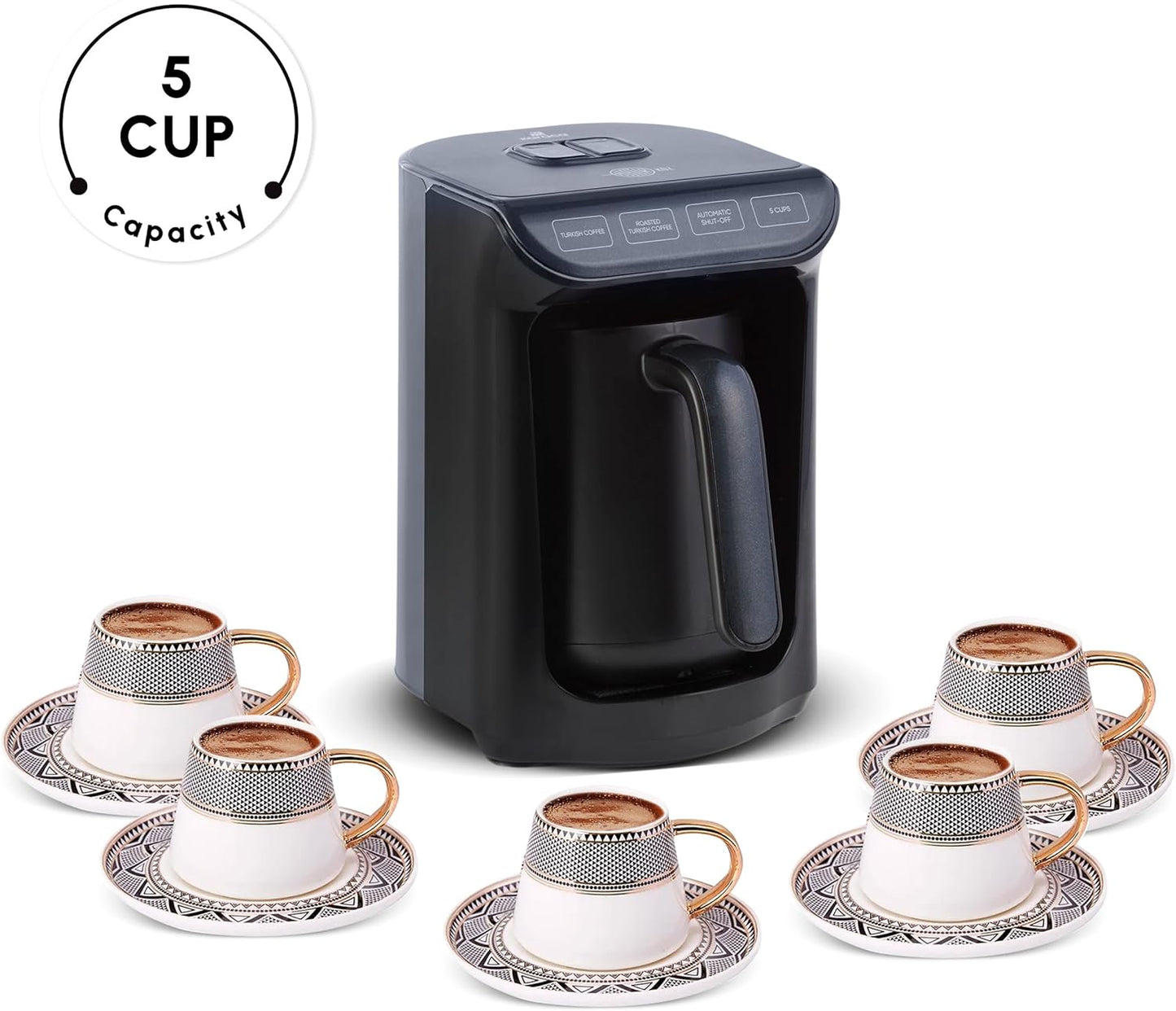 Hatır Roast Türkische Kaffeemaschine, Shiny Black