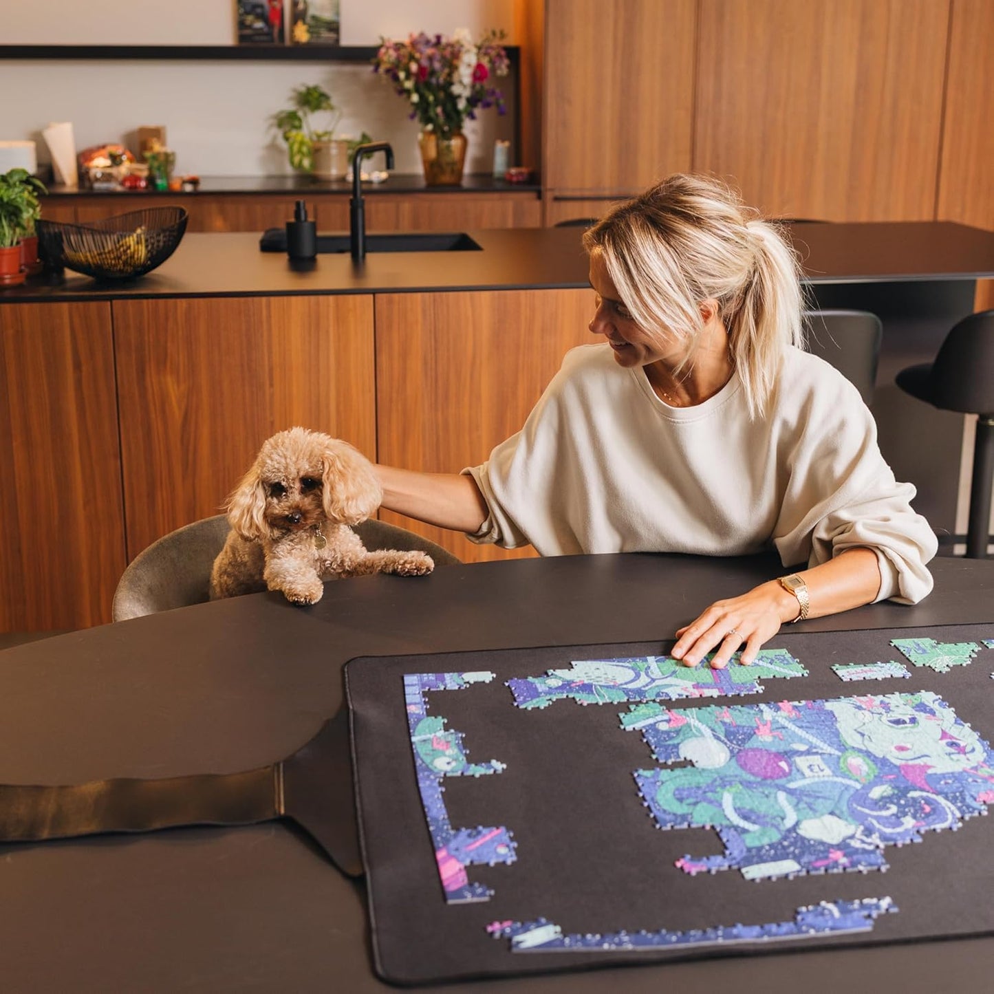 Puzzlematte für bis zu 1000 Teile, Gift 1000