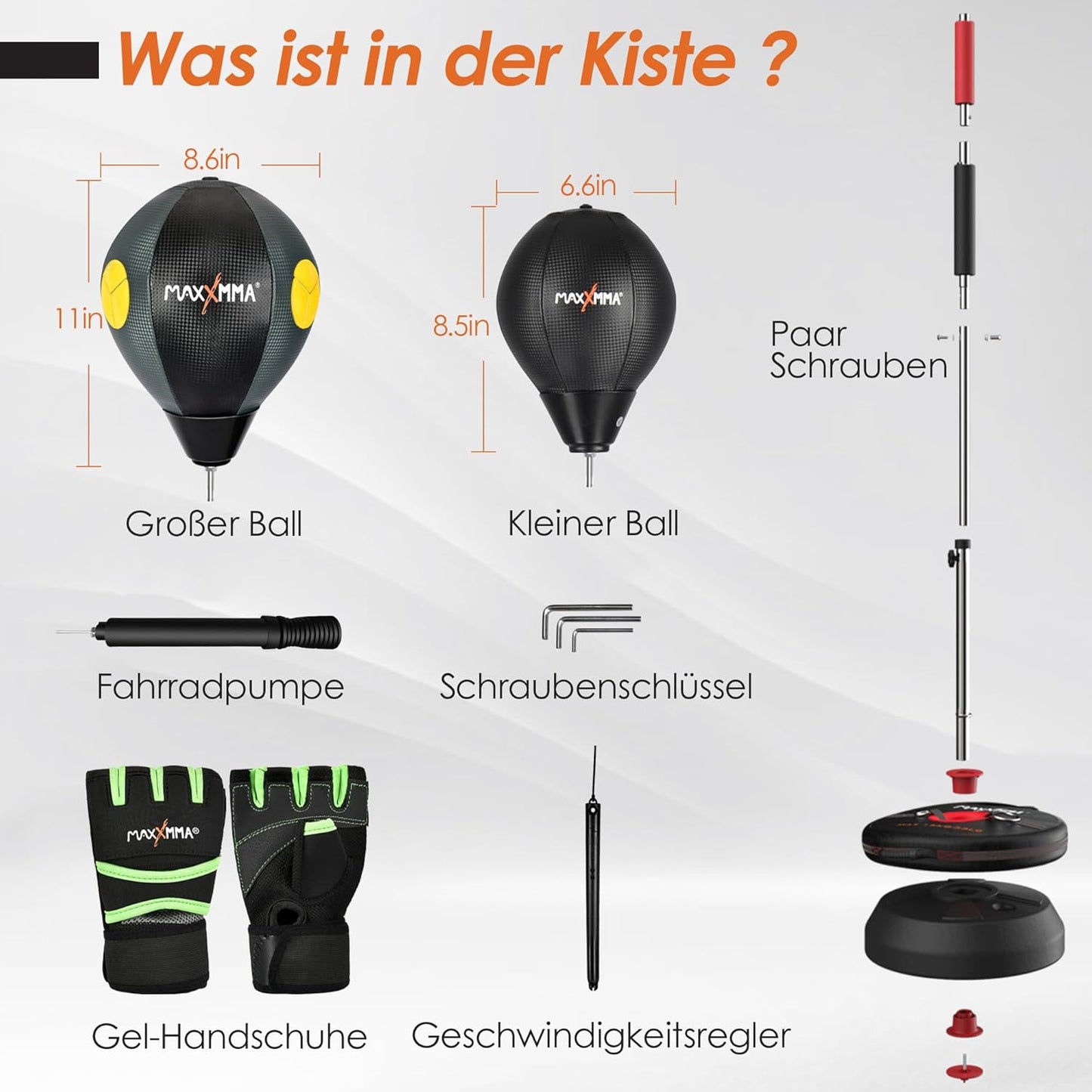 Verstellbare Geschwindigkeits-Schlagtasche mit Ständer