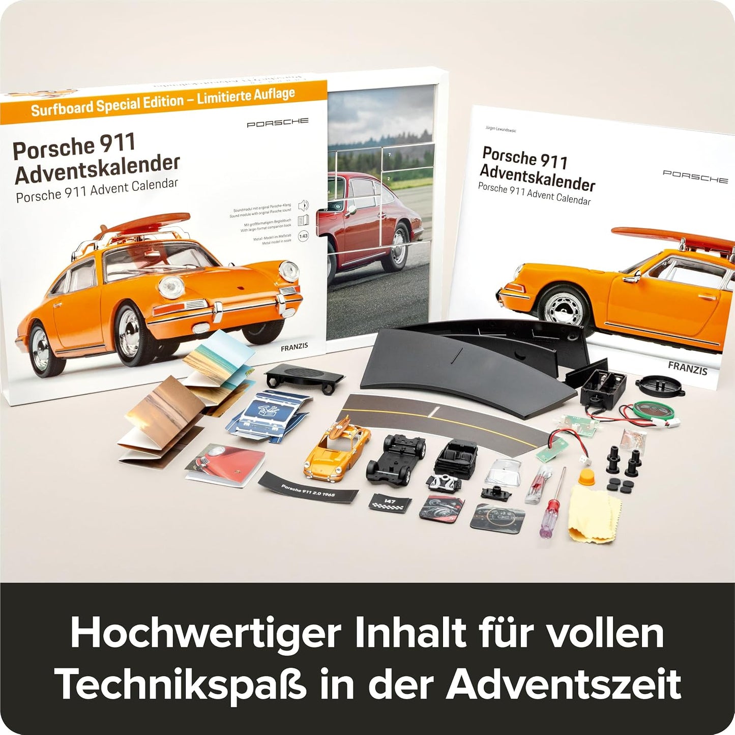 Porsche 911 Sonderedition Surfbrett Adventskalender