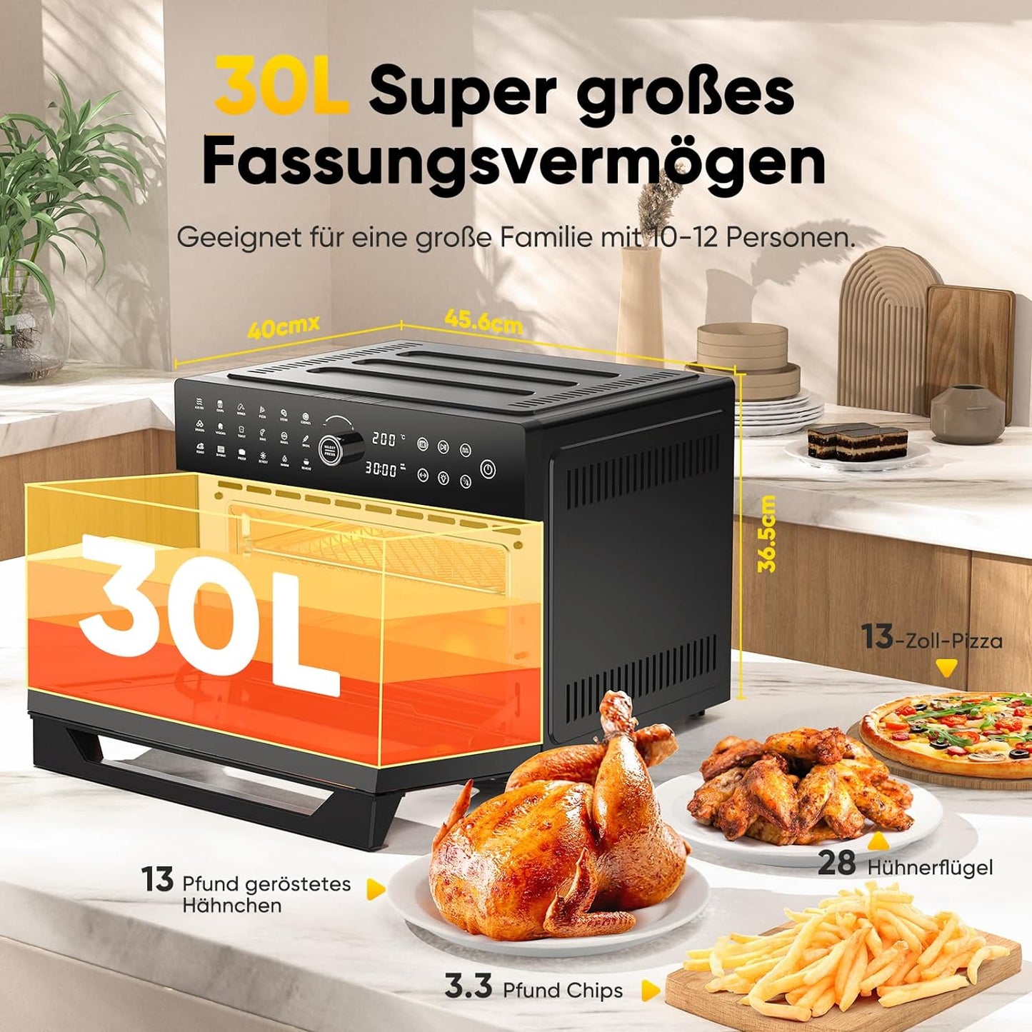Minibackofen mit 20 Programmen