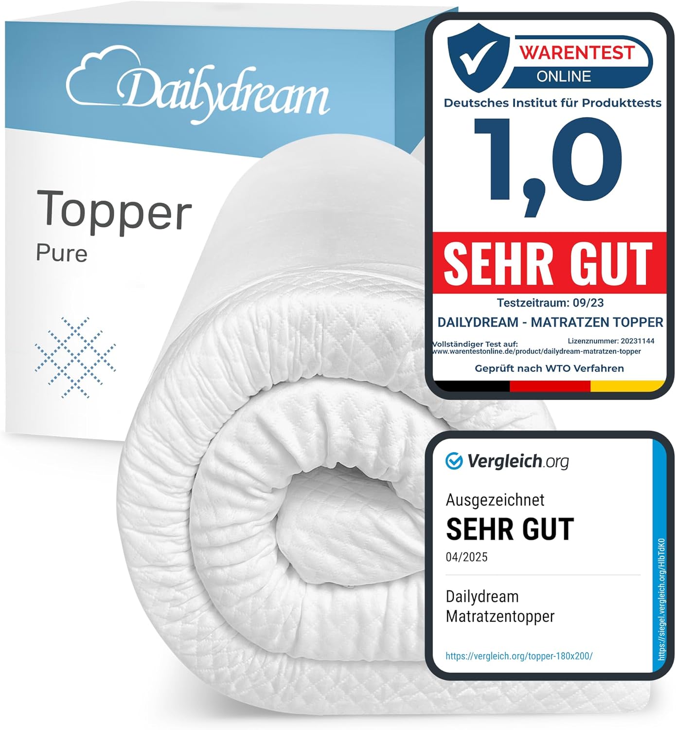 Matratzen Topper, 80x200cm Model S - bis 80kg