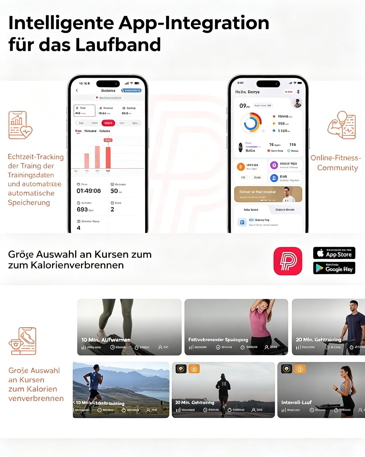 Klappbares Walking Pad mit Steigung und APP-Steuerung, 90CM Mattschwarz
