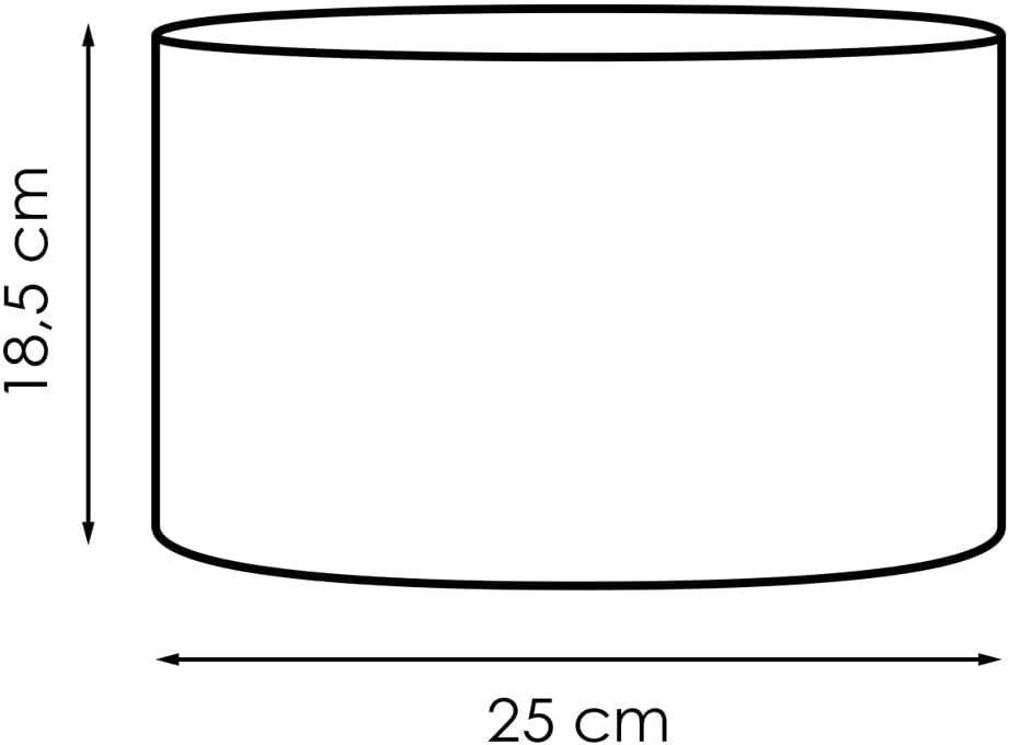 Moderner Lampenschirm aus Baumwolle für E27 Fassung, Brown 25cm durchmesser 18,5cm höhe