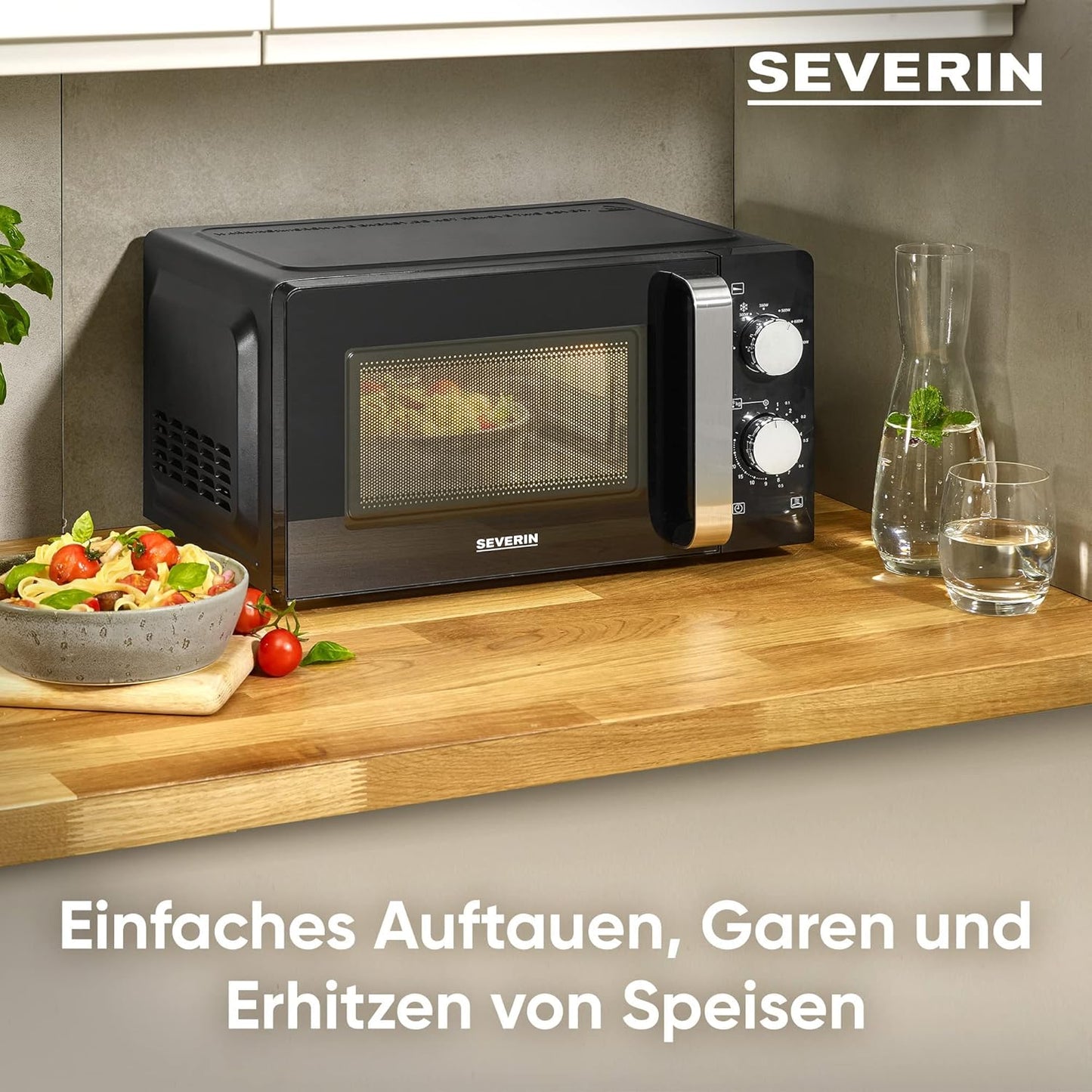 Mikrowelle MW7886, 17L, Silber-Schwarz
