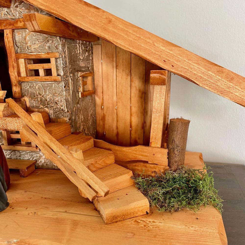 Tischkrippe aus Holz, Krippe 001
