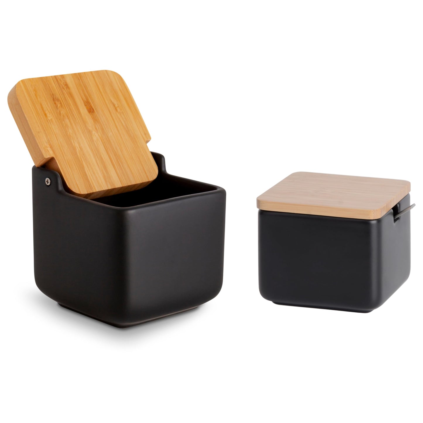 Salz- und Zuckerdose, Schwarz Set