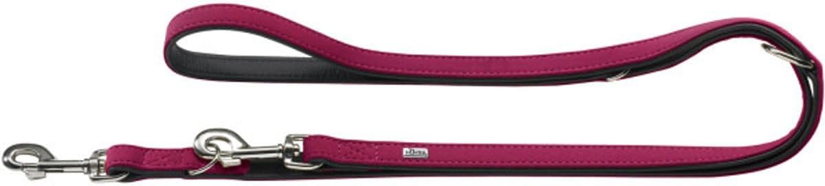 Softie - Verstellbare Führleine, 200 cm, himbeer/schwarz, 15/200