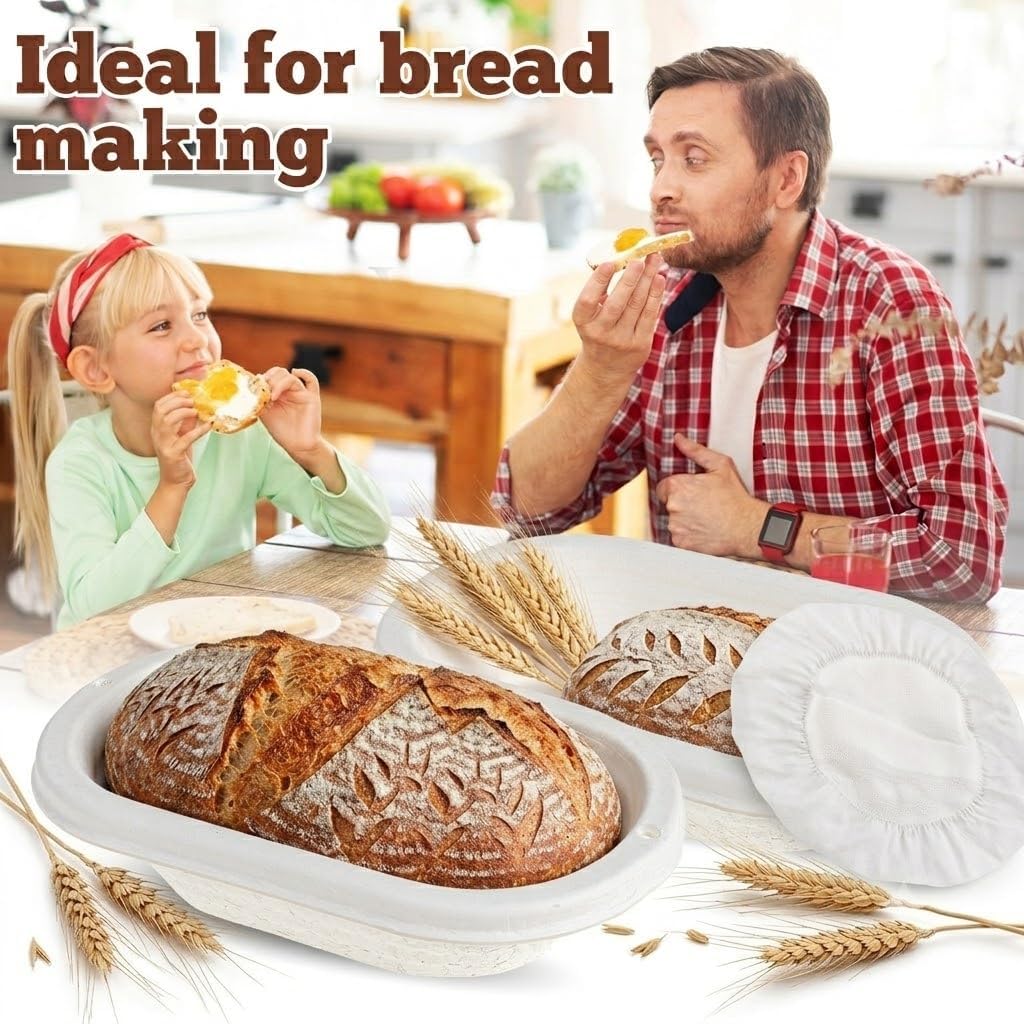 Gärkörbe für Sauerteigbrot, 2 Stück