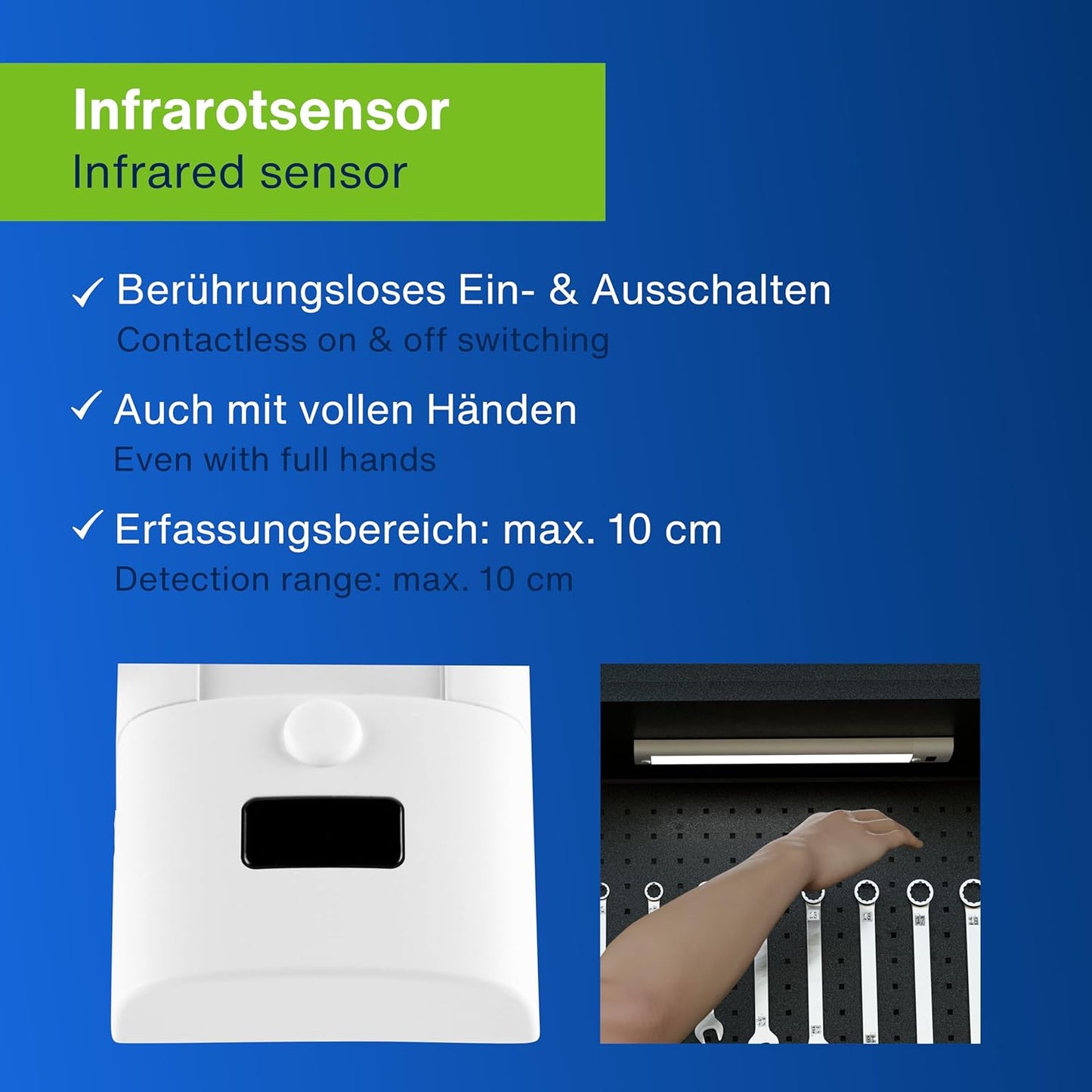 LED Unterbauleuchte mit Berührungssensor, 26 cm, 6.0 Watt