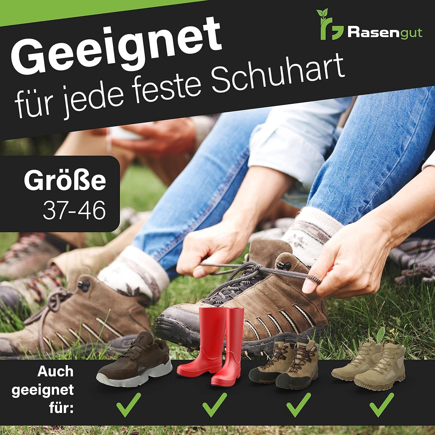 Nagelschuhe zur Rasenbelüftung