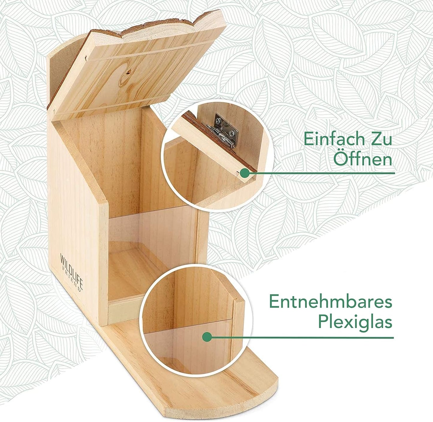 Eichhörnchen Futterhaus, 12,5cm x 29cm x 25cm (LxBxH)