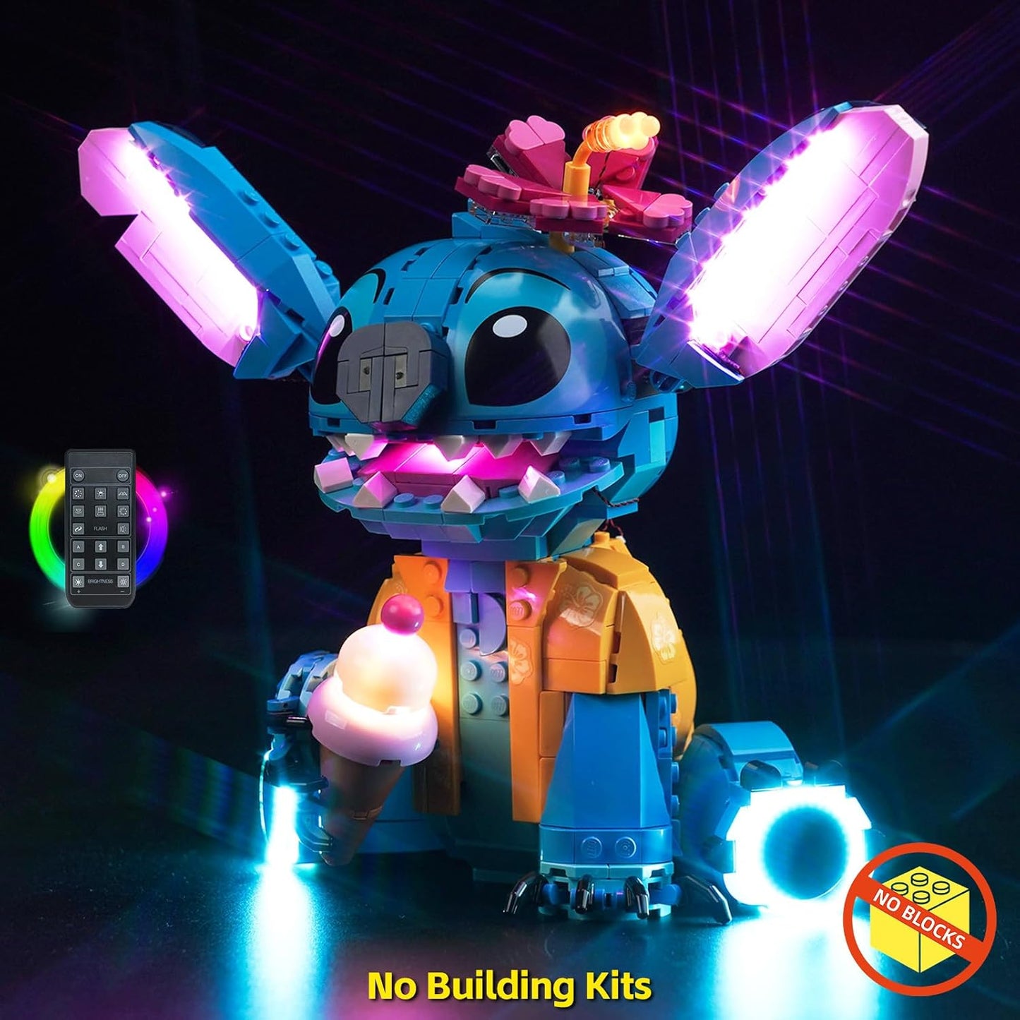 LED Licht Set für LEGO Stitch (43249) inkl. Fernbedienung, 43249 Stitch Fernbedienung