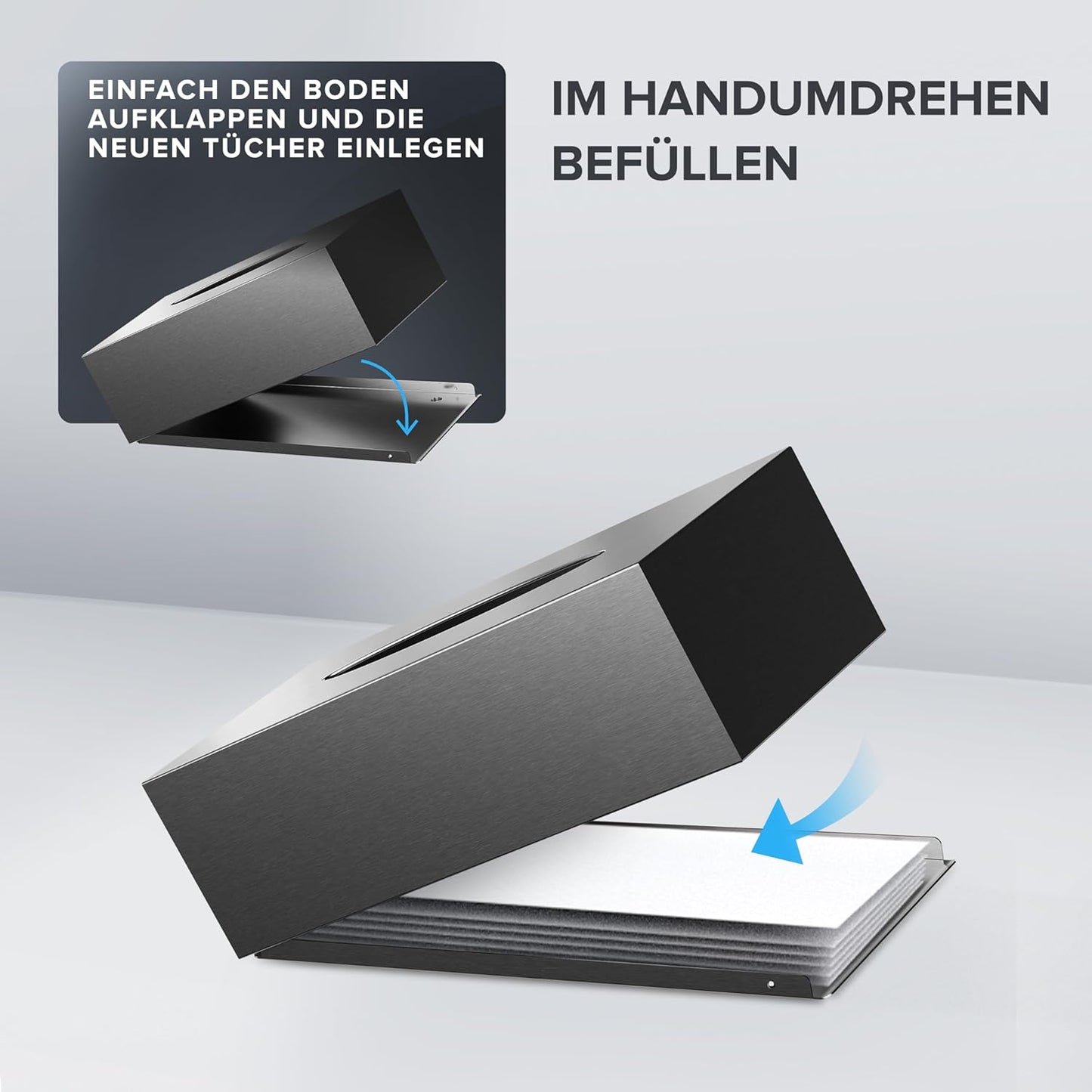 Kosmetiktücher-Box Styggehoe, Gunmetal