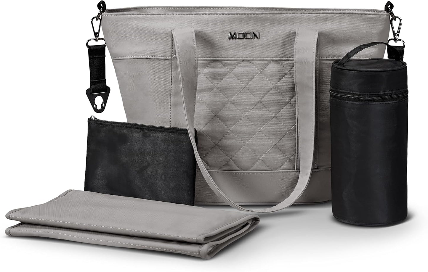 Wickeltasche V-Shape für Eltern, Grau