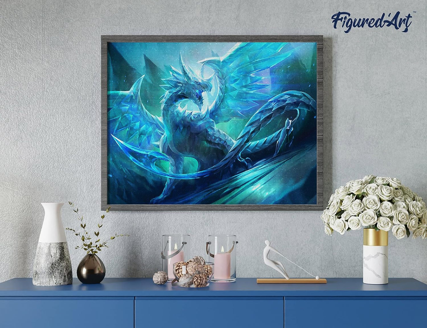 Diamond Painting, 40 x 50 cm, Drachen 40x50cm (Ohne Rahmen)