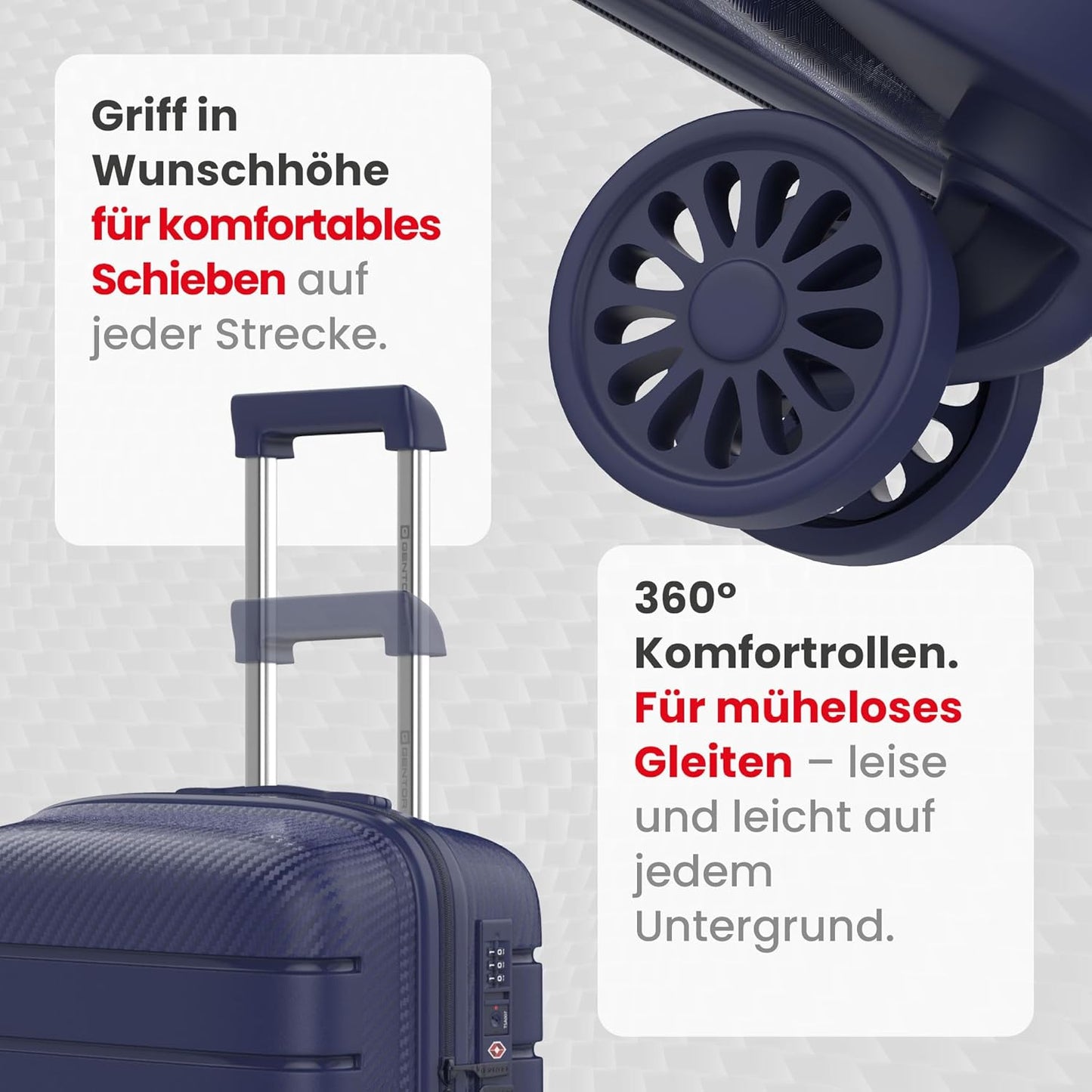 Hartschalen-Reisekoffer, L Navy Blau