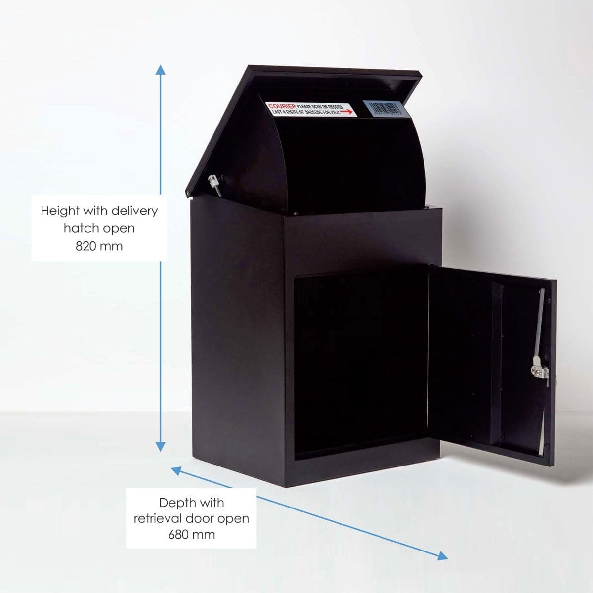 Paketbriefkasten, Schwarz
