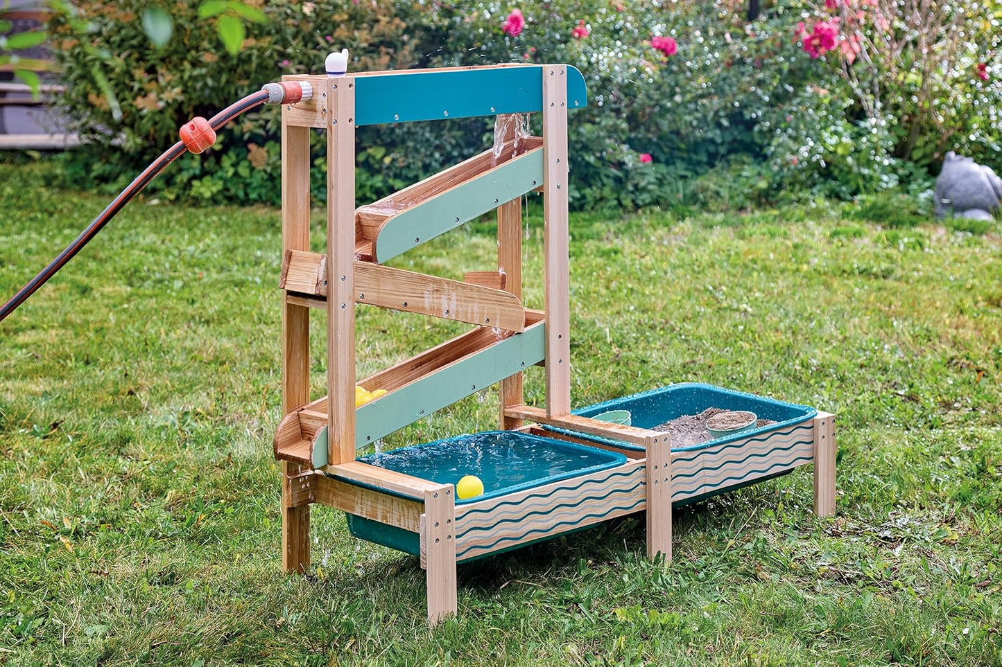 Wasserbahn mit 2-in-1 Spieltisch (3-teilig)