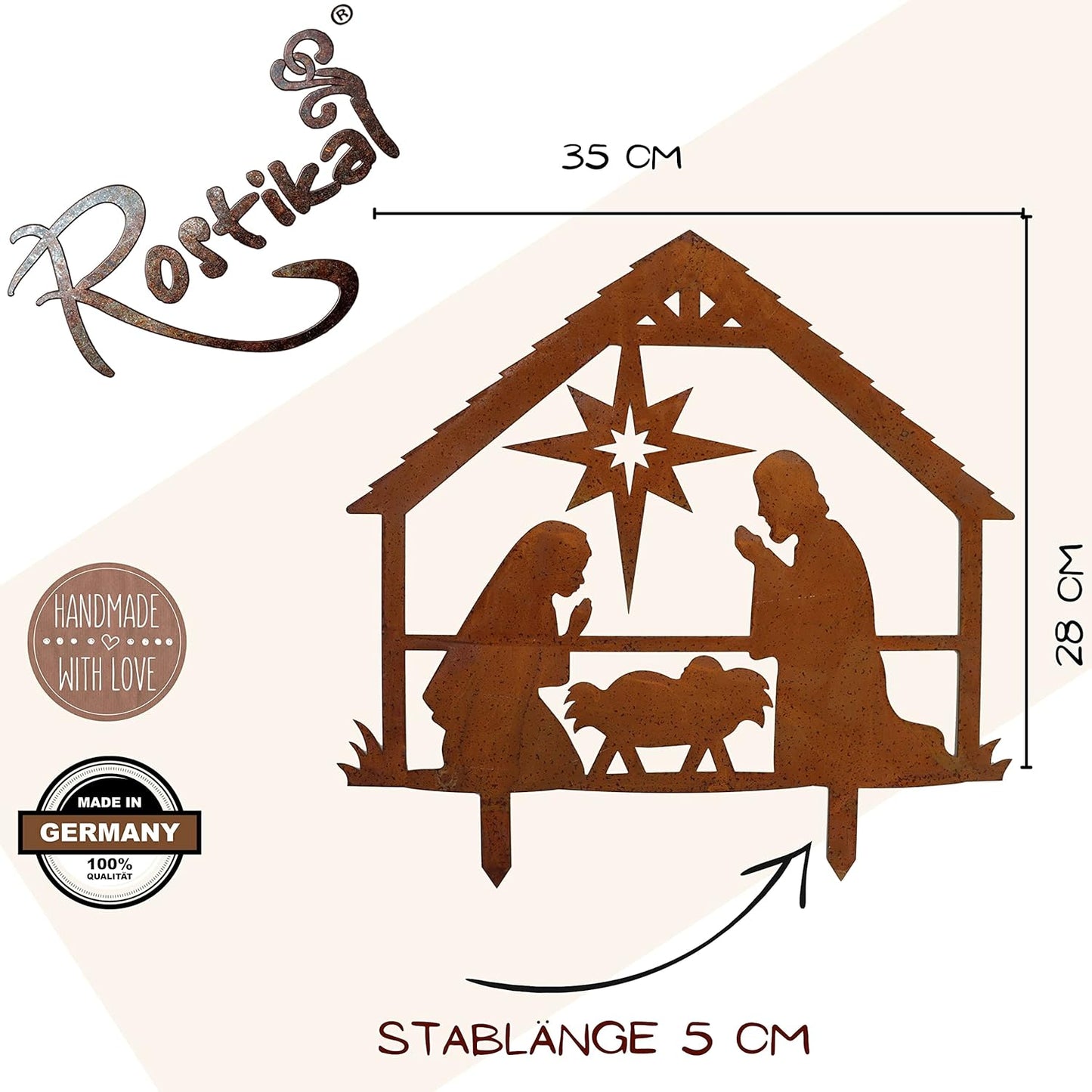 Weihnachtskrippe zum Stecken, zum Stecken