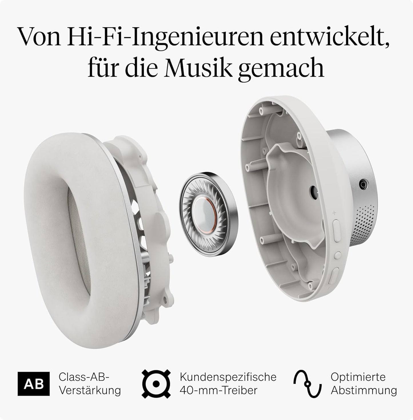 Melomania P100 SE Kopfhörer mit Geräuschunterdrückung, P100 SE White