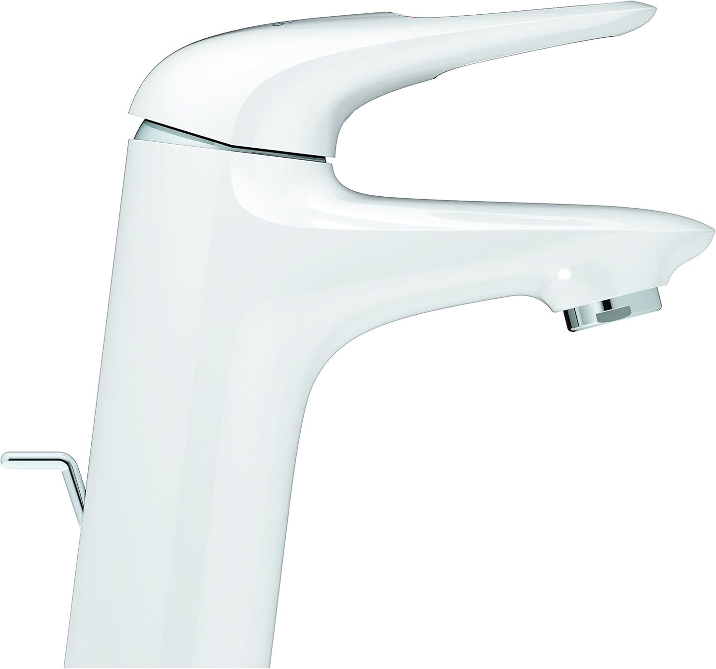 Eurostyle Einhand-Waschtischarmatur, S ; offener Metall-Hebelgriff (moon white) ; Weiá