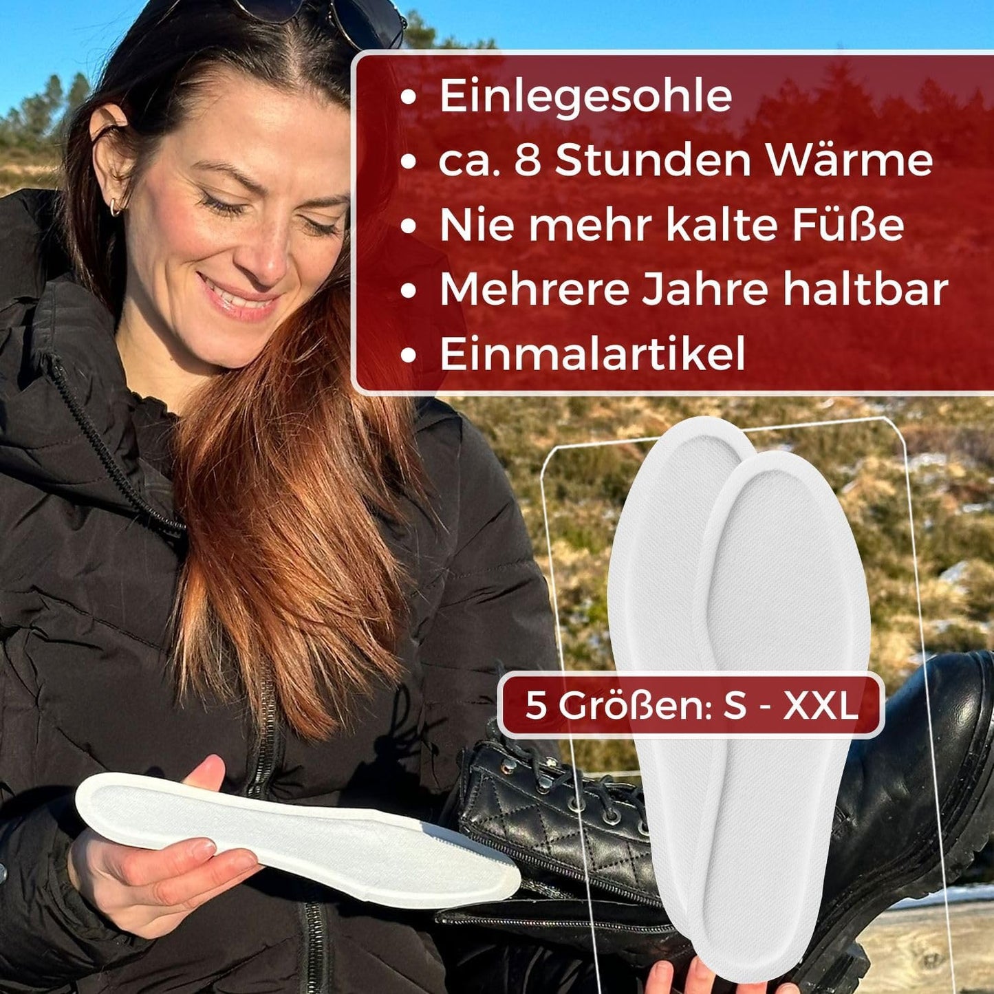 30 Paar Wärmesohlen, XXL (44-46)