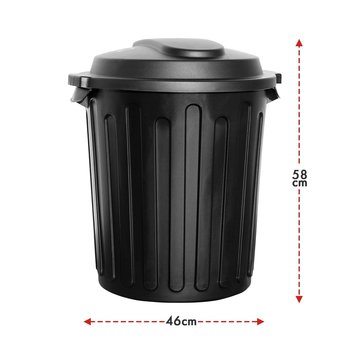 Abfalleimer Robin mit Deckel, 60 Liter