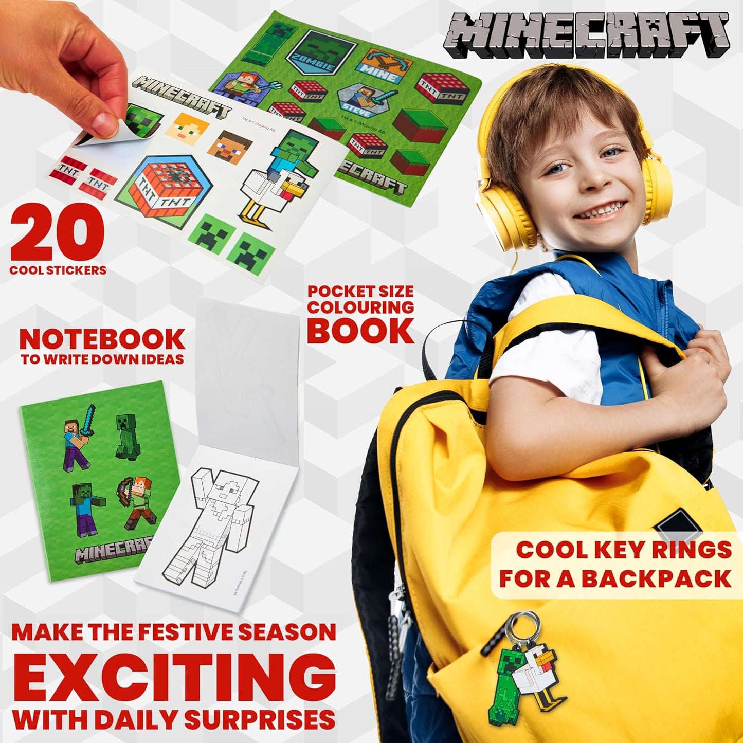 Minecraft Adventskalender, Blau/Grün