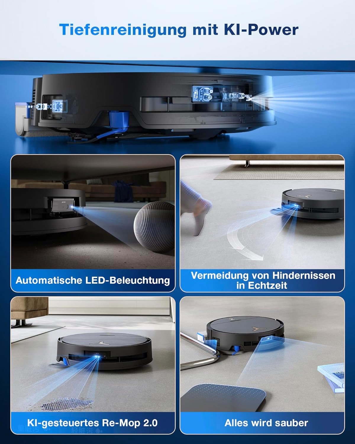 DEEBOT X9 PRO Saugroboter mit Wischfunktion
