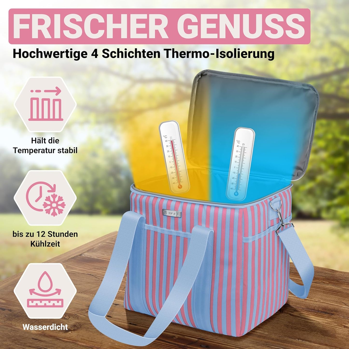 Faltbare Kühltasche, 30L, 30L Candy