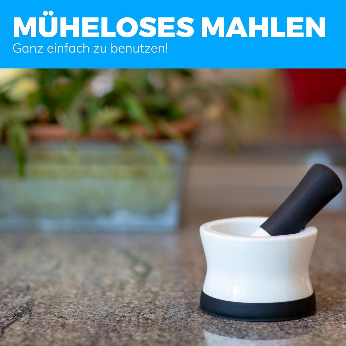 Mörser und Stössel, 15,25 Zentimeter Schwarz