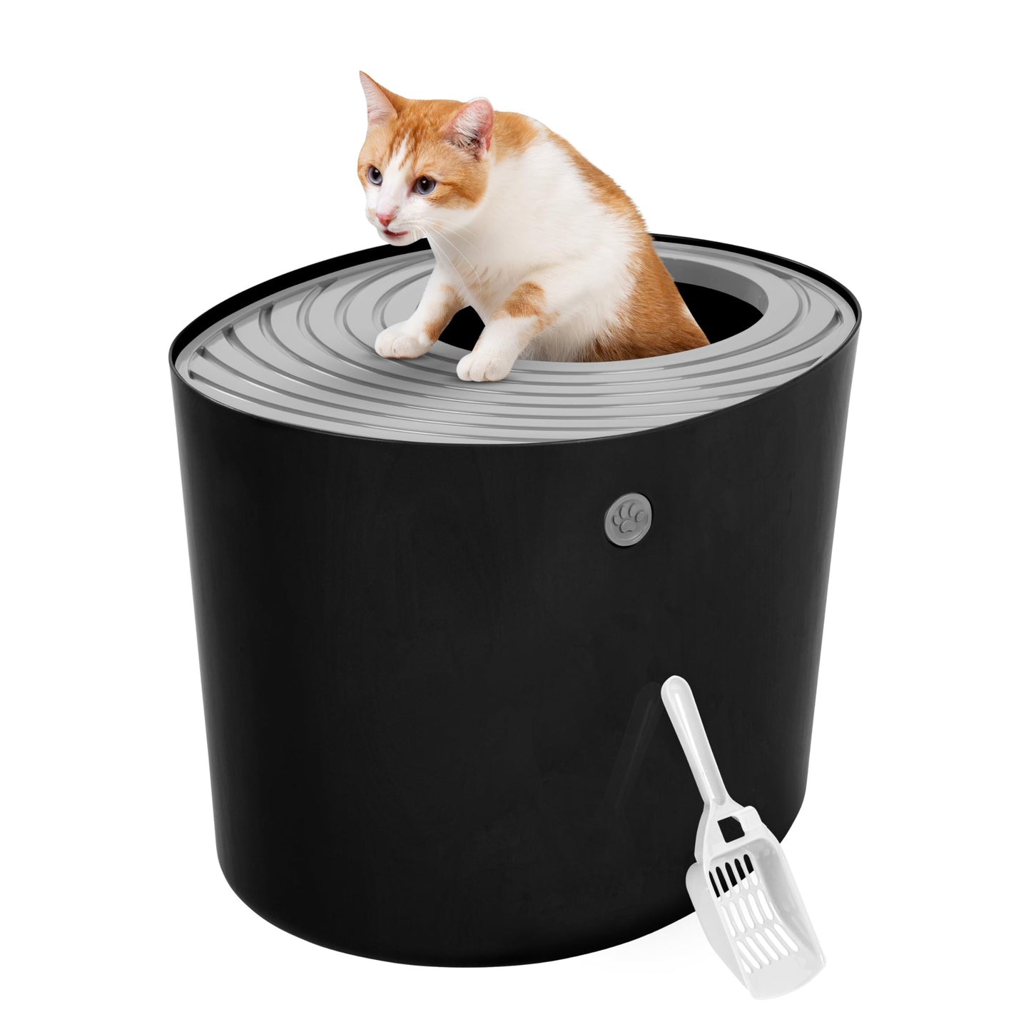 PUNT-530 Jump-In Katzenklo mit Schaufel, bis 7 kg, Schwarz Gross