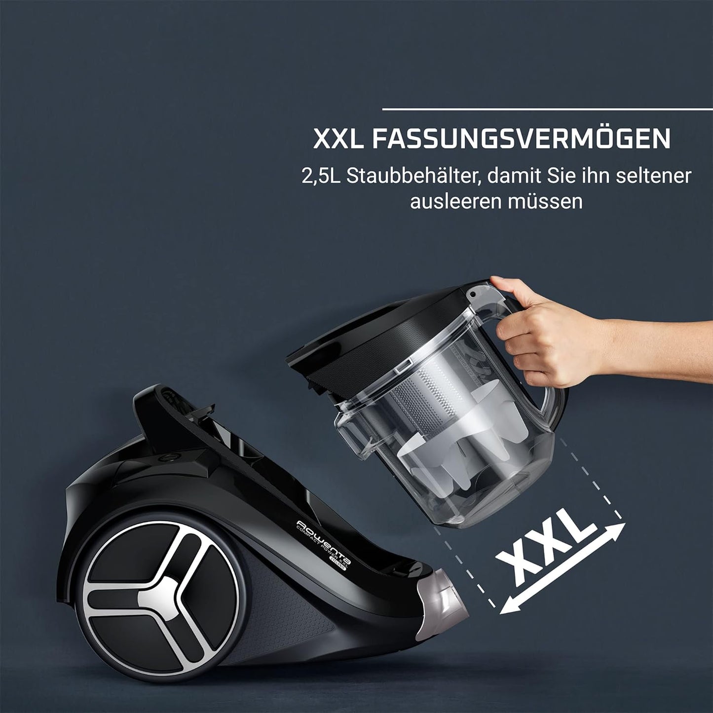 Compact Power XXL - Beutelloser Bodenstaubsauger, [1] Tierhaar & Parkett & Fugendüse