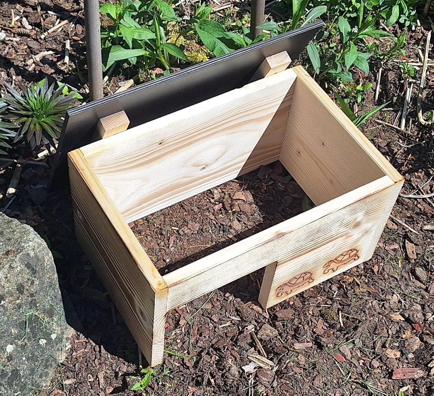 Wetterfestes Schildkrötenhaus, Gebrannt Produktabmessungen25T cm x 35B cm x 22H cm