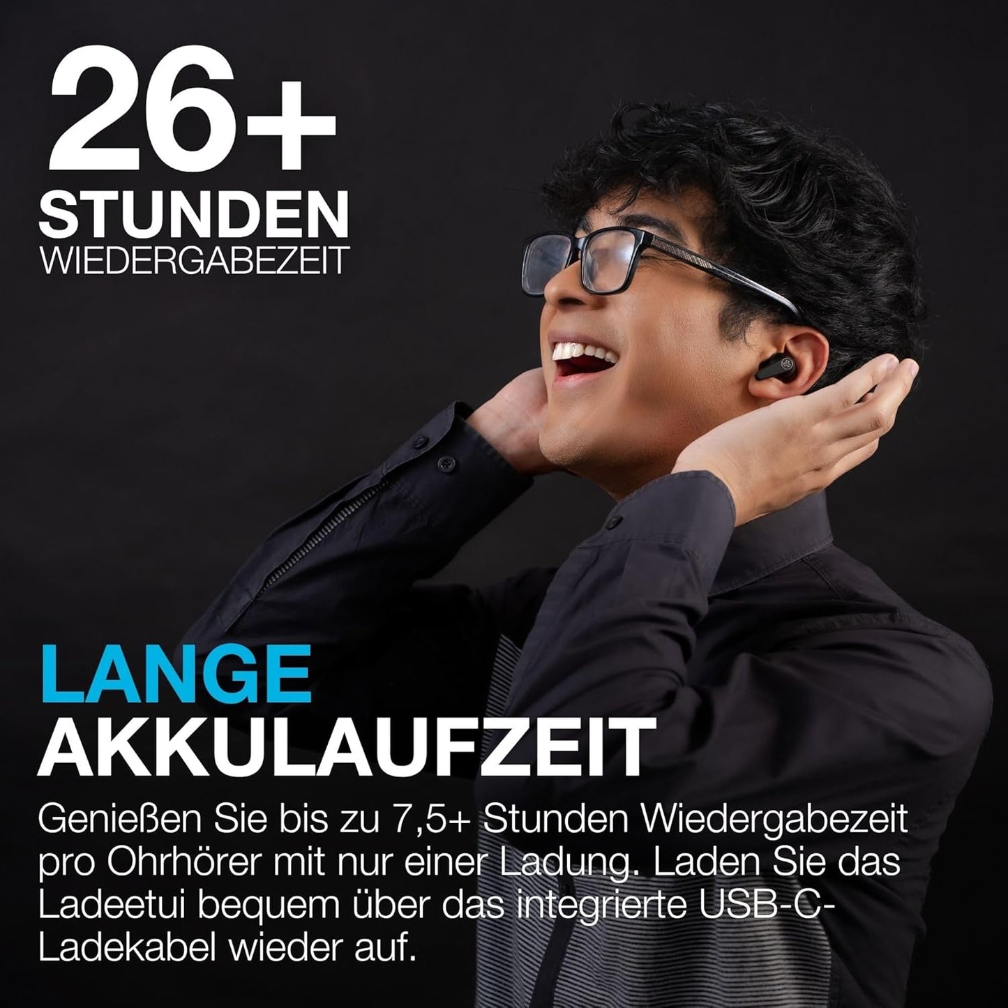 Go Pods ANC In-Ear Bluetooth Kopfhörer mit Noise Cancelling, Pods ANC Schwarz