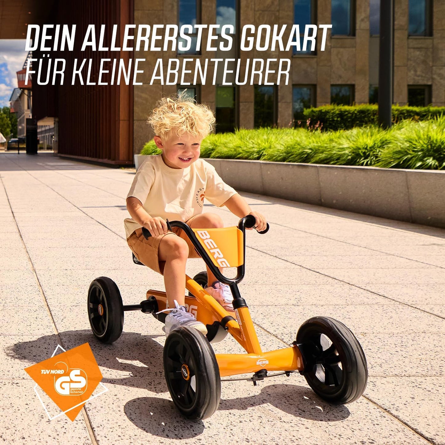 Kinder Go-Kart Tretfahrzeug ab 2 Jahren, Orange