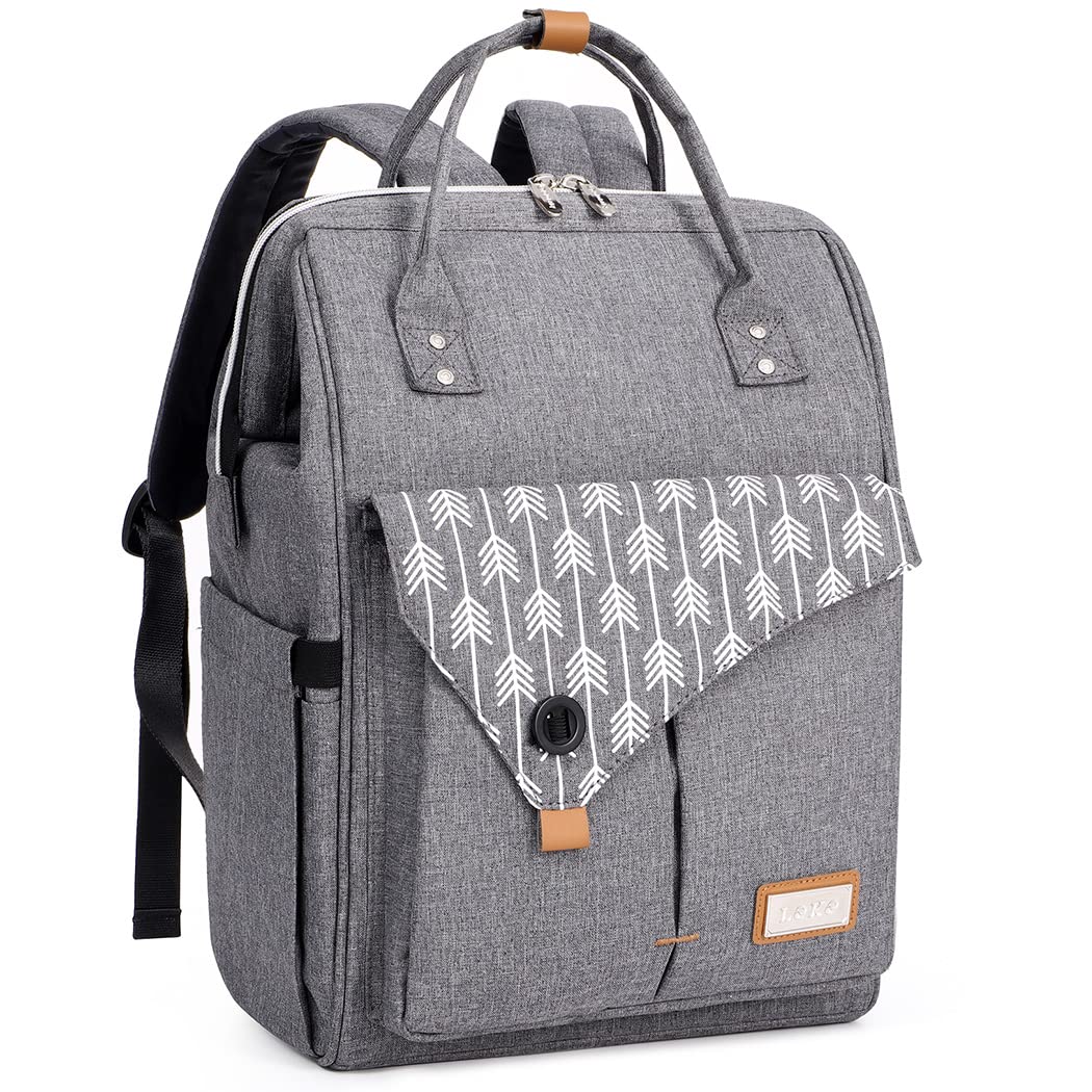 Wickelrucksack mit Wickelunterlage, Pfeil Grau Gedruckt